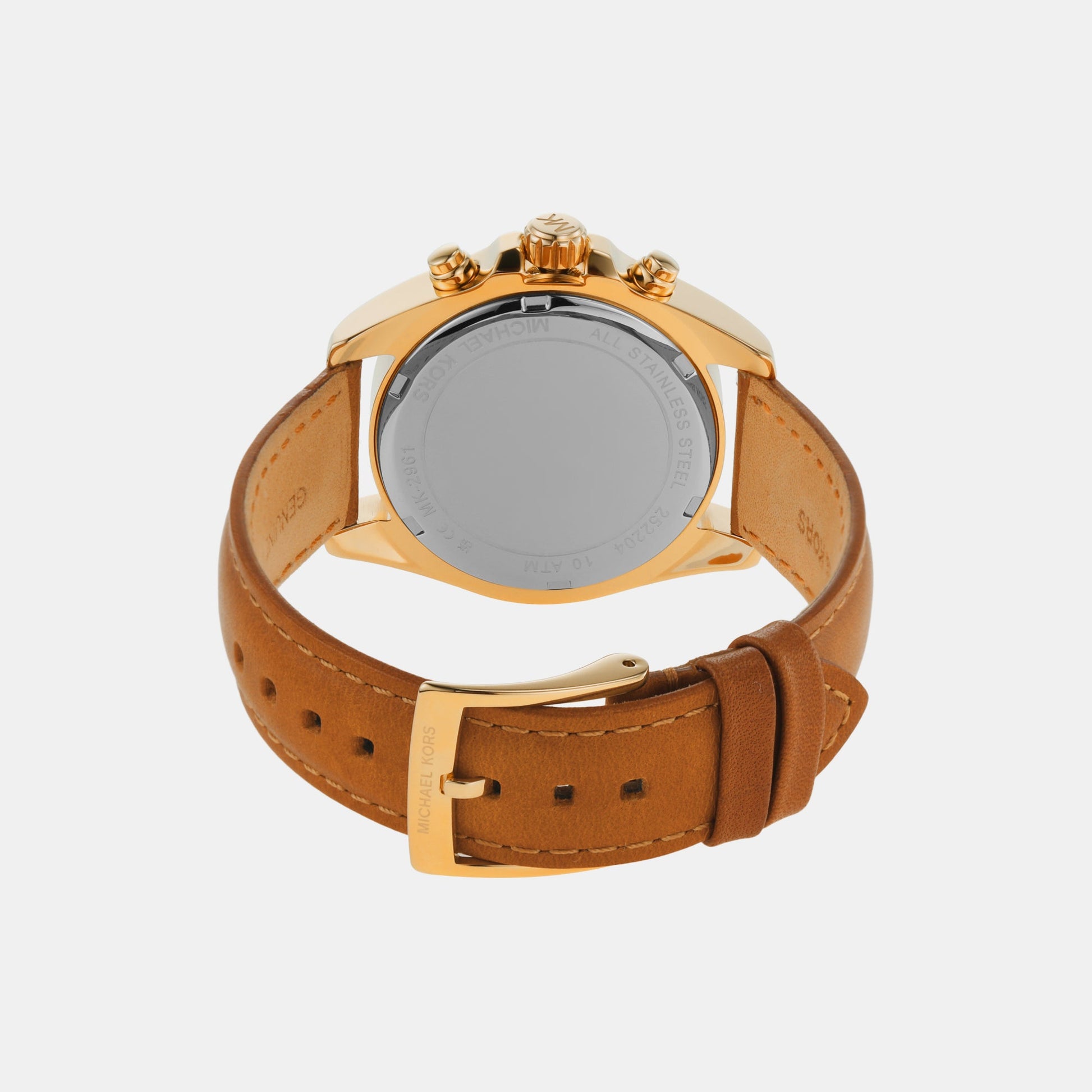 Bradshaw Women Quartz White Dial Chronograph Leather Watch MK2961