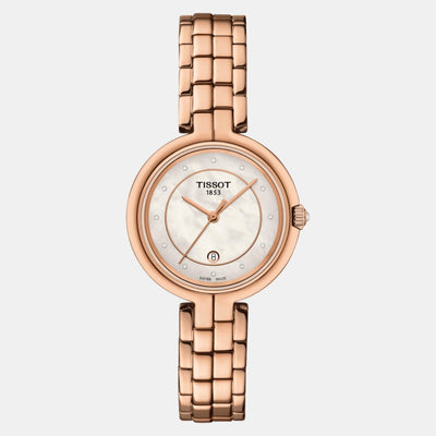 Flamingo Women Quartz White Mother Of Pearl Dial Analog Stainless Steel Watch T0942103311602