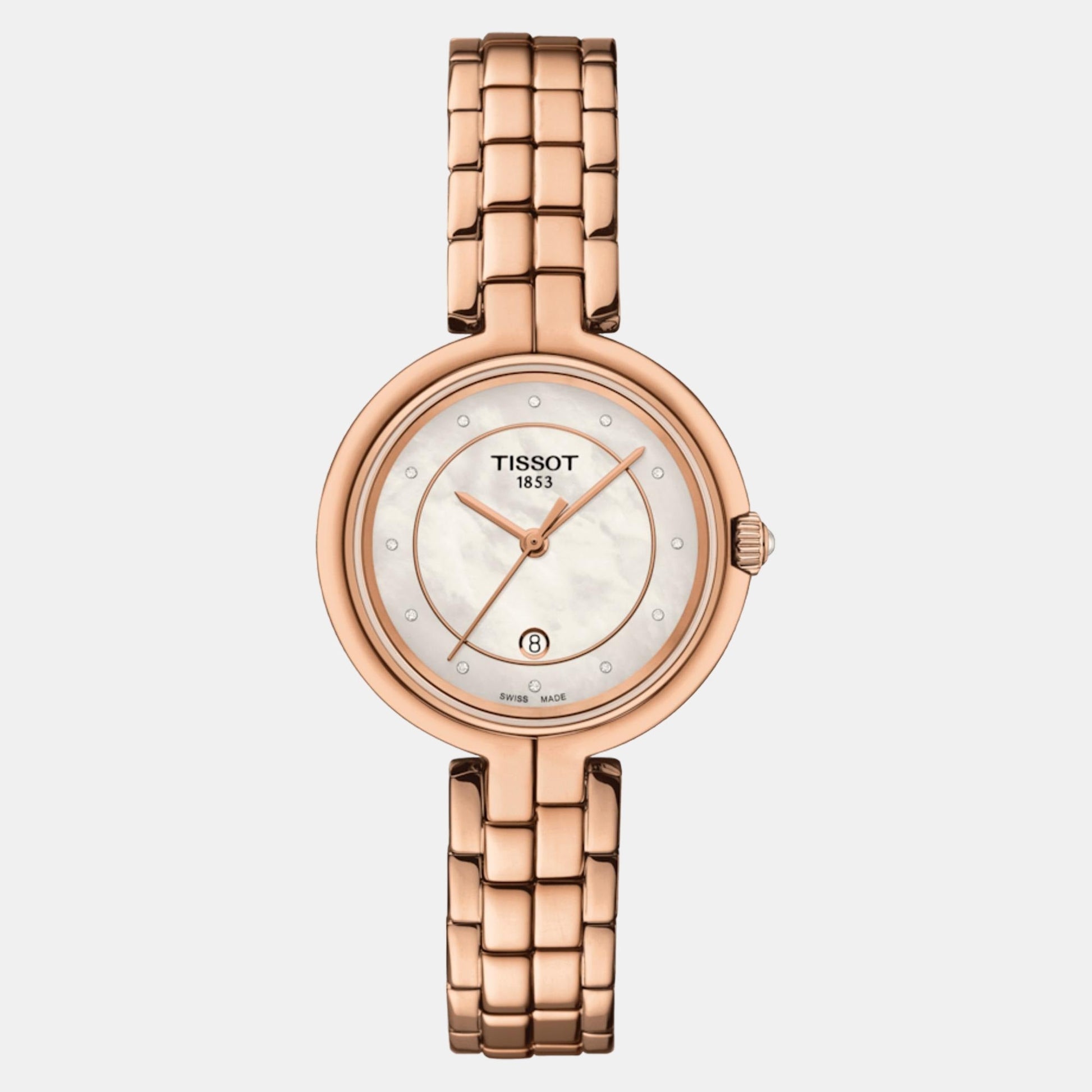 Flamingo Women Quartz White Mother Of Pearl Dial Analog Stainless Steel Watch T0942103311602