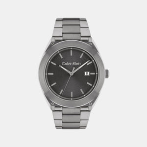Casual Essentials Men Quartz Grey Dial Analog Stainless Steel Watch 25200197