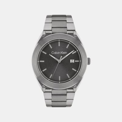 Casual Essentials Men Quartz Grey Dial Analog Stainless Steel Watch 25200197
