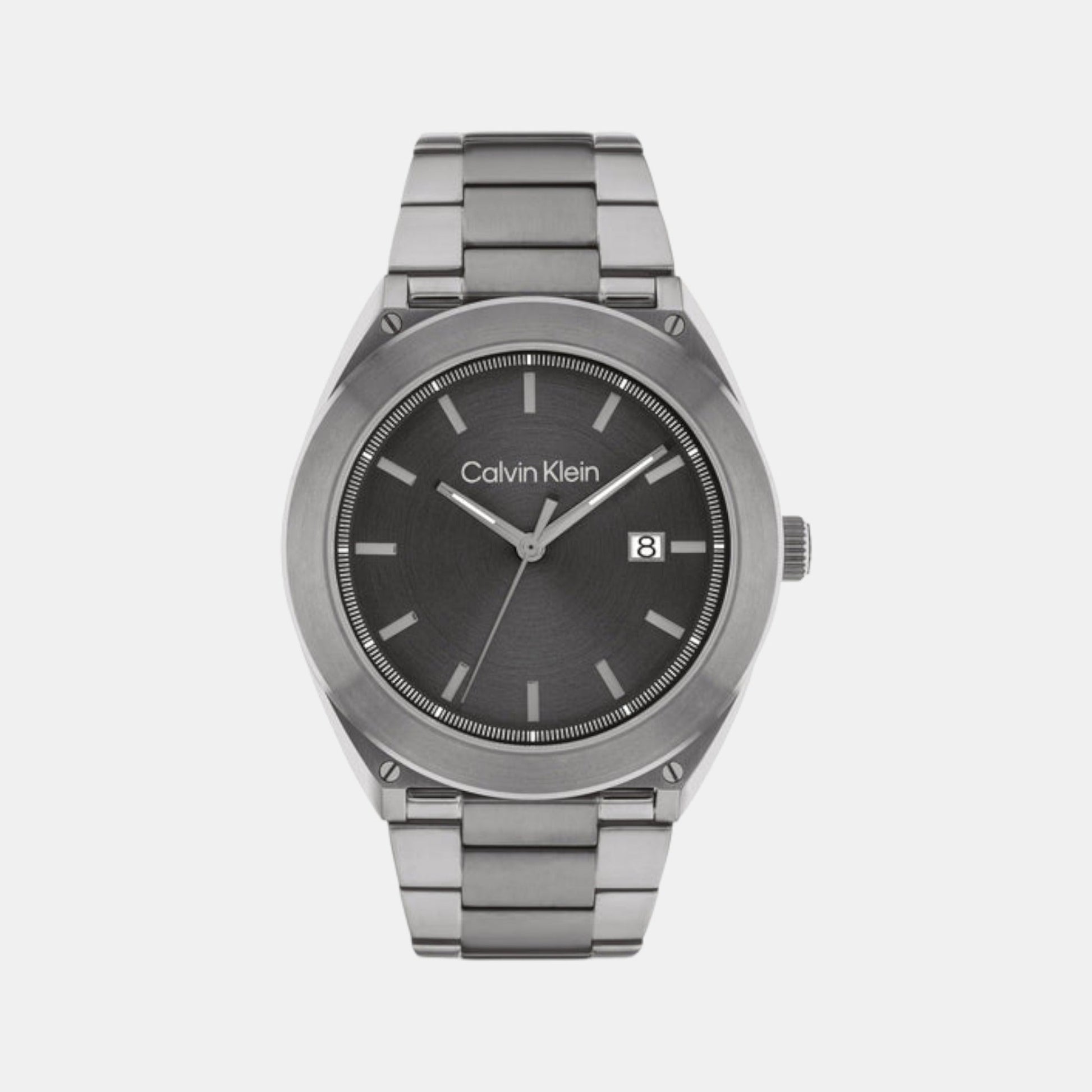 Casual Essentials Men Quartz Grey Dial Analog Stainless Steel Watch 25200197