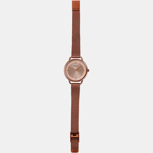 Enticer Women Quartz Rose Gold Dial Analog Stainless Steel Watch A1799