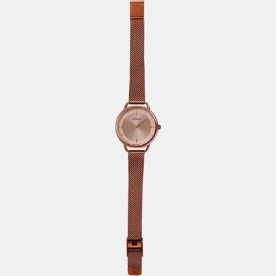 Enticer Women Quartz Rose Gold Dial Analog Stainless Steel Watch A1799