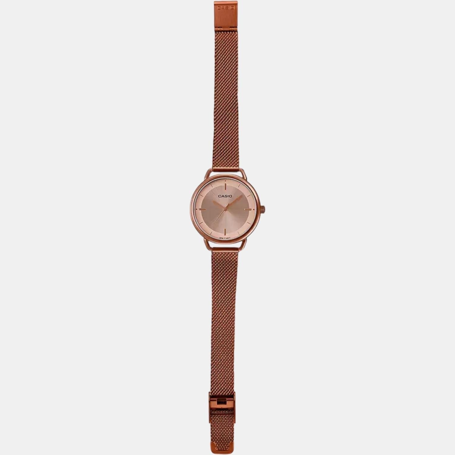 Enticer Women Quartz Rose Gold Dial Analog Stainless Steel Watch A1799