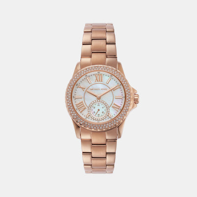 Everest Women Quartz White Dial Analog Stainless Steel Watch MK7364