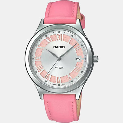 Enticer Women Quartz Silver Dial Analog Leather Watch A1592