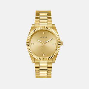 Connoisseur Round Men Quartz Gold Dial Analog Stainless Steel Watch GW0542G2