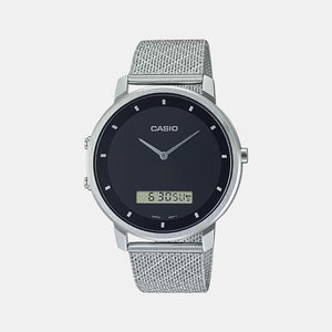 Enticer Men Quartz Black Dial Analog Stainless Steel Watch A1961