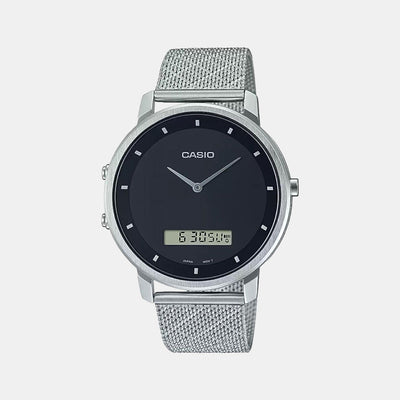 Enticer Men Quartz Black Dial Analog Stainless Steel Watch A1961