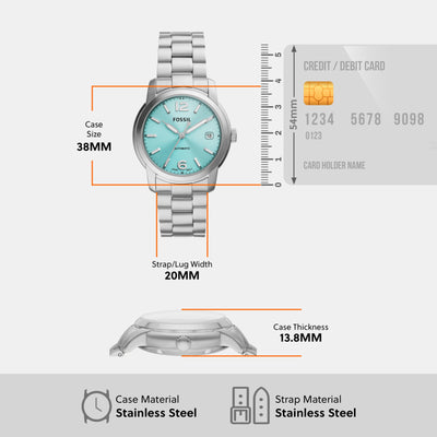 Heritage Women Automatic Blue Dial Analog Stainless Steel Watch ME3245