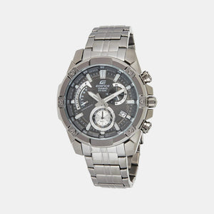 Edifice Men Quartz Black Dial Chronograph Stainless Steel Watch EX491