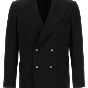 Etro Check Double-breasted Blazer