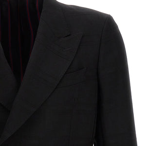 Etro Check Double-breasted Blazer