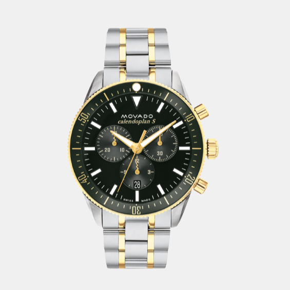 Heritage Men Quartz Green Dial Chronograph Stainless Steel Watch 3650167