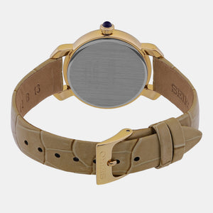 Dress Women Quartz White Dial Analog Leather Watch SUR626P3