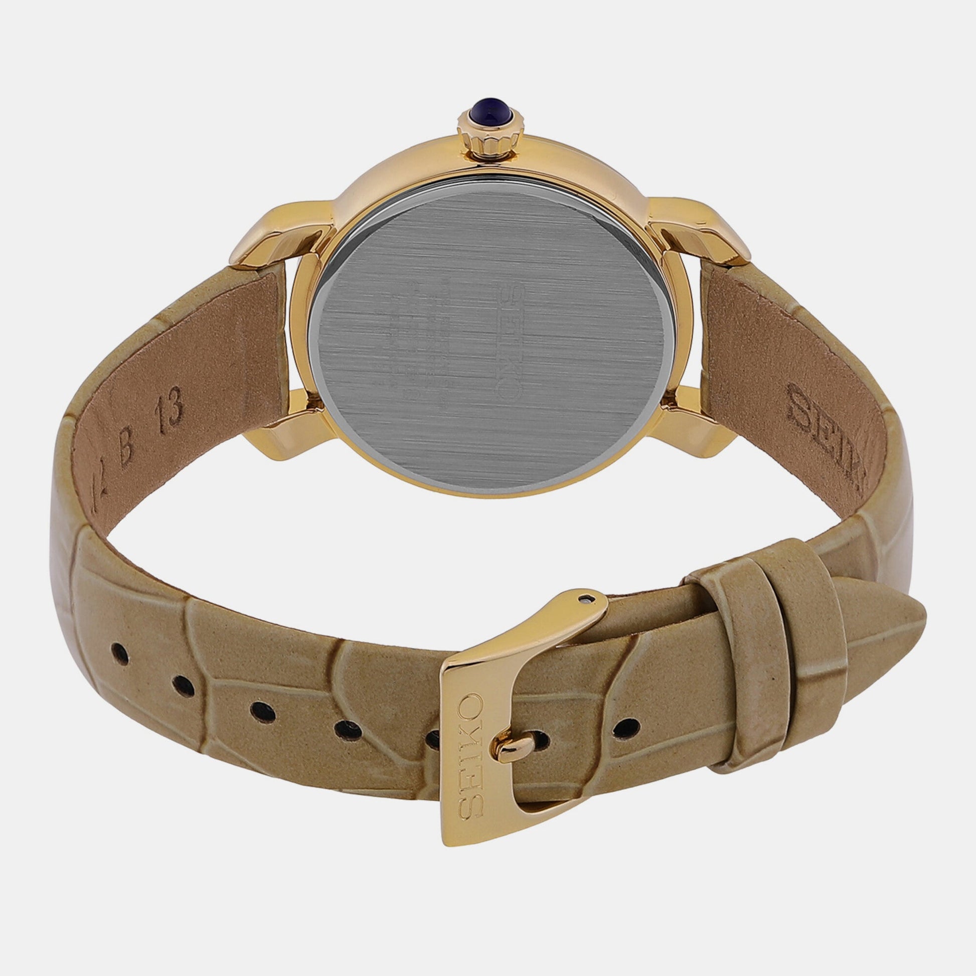 Dress Women Quartz White Dial Analog Leather Watch SUR626P3
