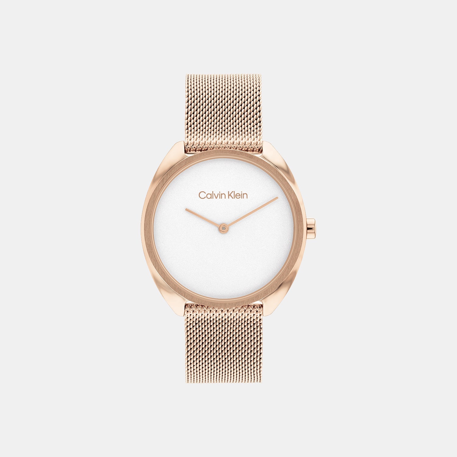 Ck Adorn Women Quartz White Dial Analog Mesh Watch 25200270