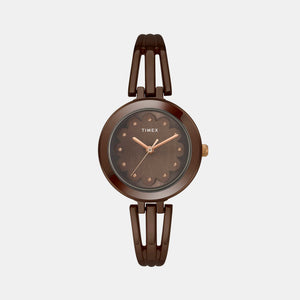 Classics Women Quartz Brown Dial Analog Brass Watch TWTL10313