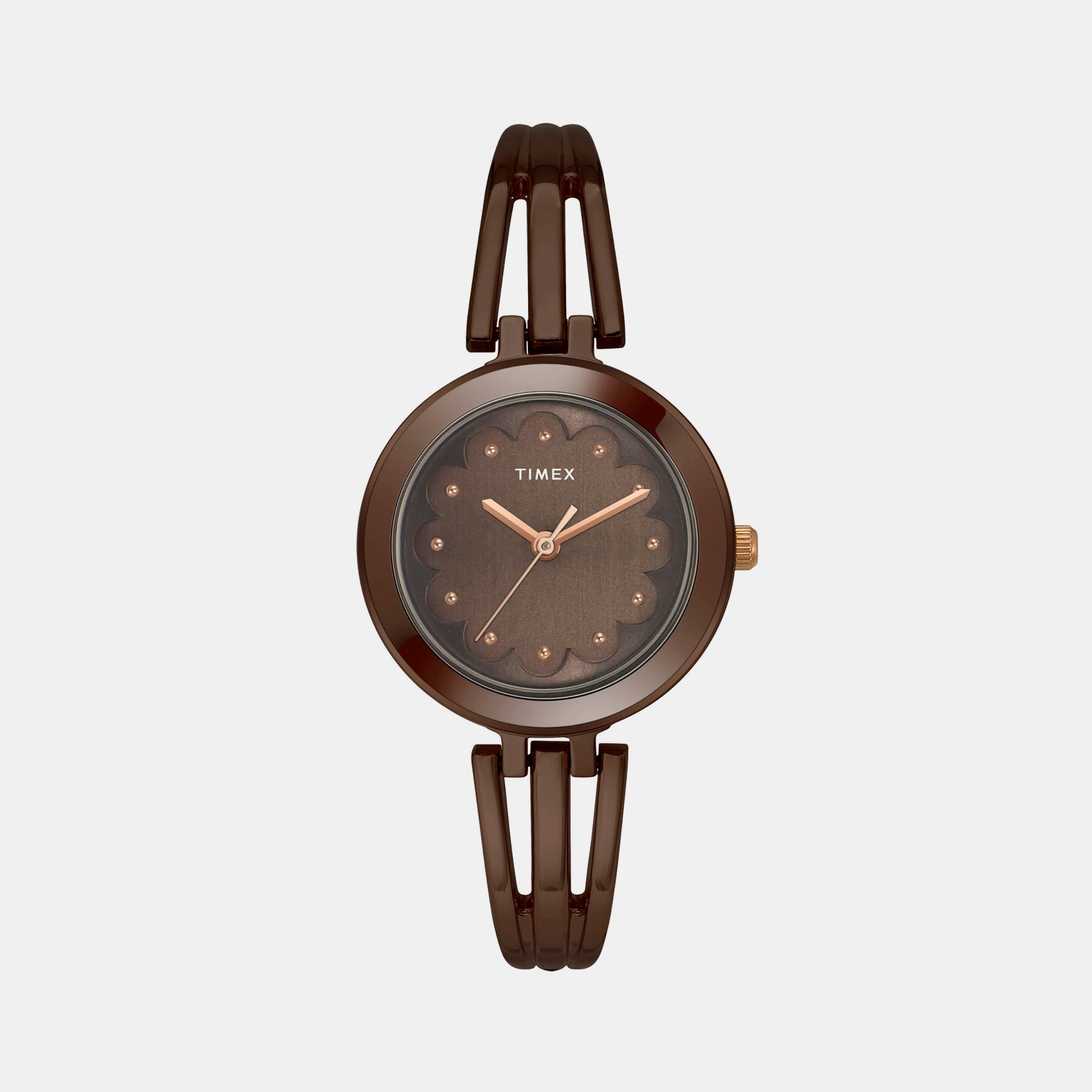 Classics Women Quartz Brown Dial Analog Brass Watch TWTL10313