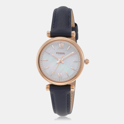Carlie Women Quartz Two Tone Dial Analog Leather Watch ES4502
