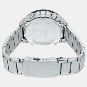 Edifice Men Quartz Black Dial Chronograph Stainless Steel Watch EX499