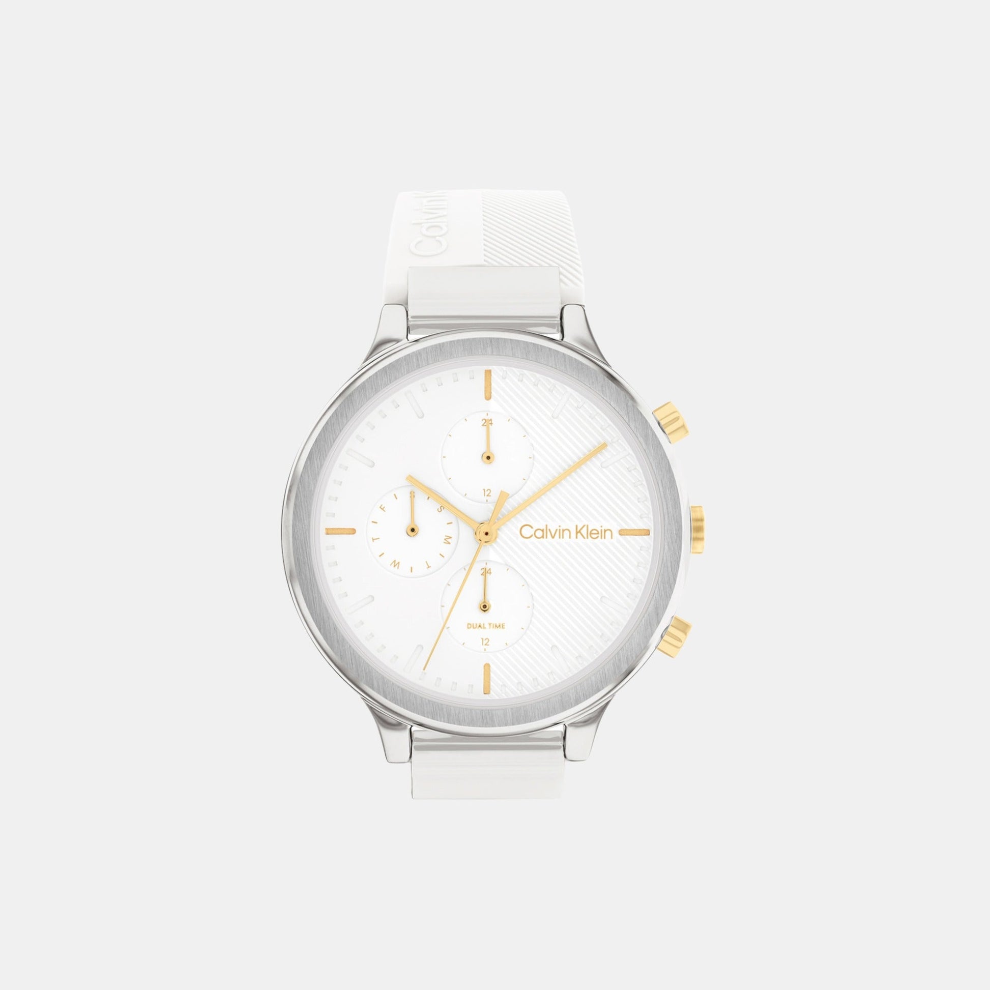 Energize Women Quartz White Dial Chronograph Silicone Watch 25200244