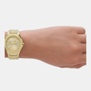 Andrea Women Quartz Gold Dial Analog Stainless Steel Watch AX4608