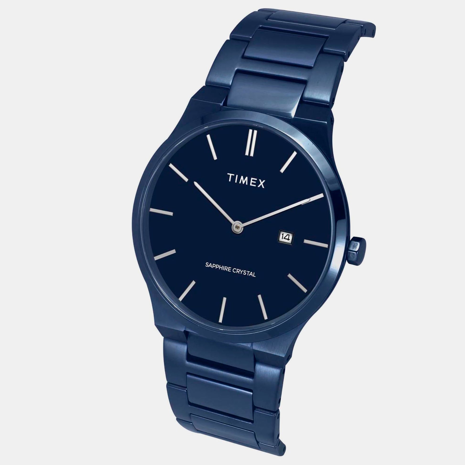 E Class Men Quartz Blue Dial Analog Stainless Steel Watch TWEG23602