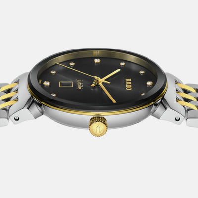 Florence Women Quartz Black Dial Analog Stainless Steel Watch R48913743