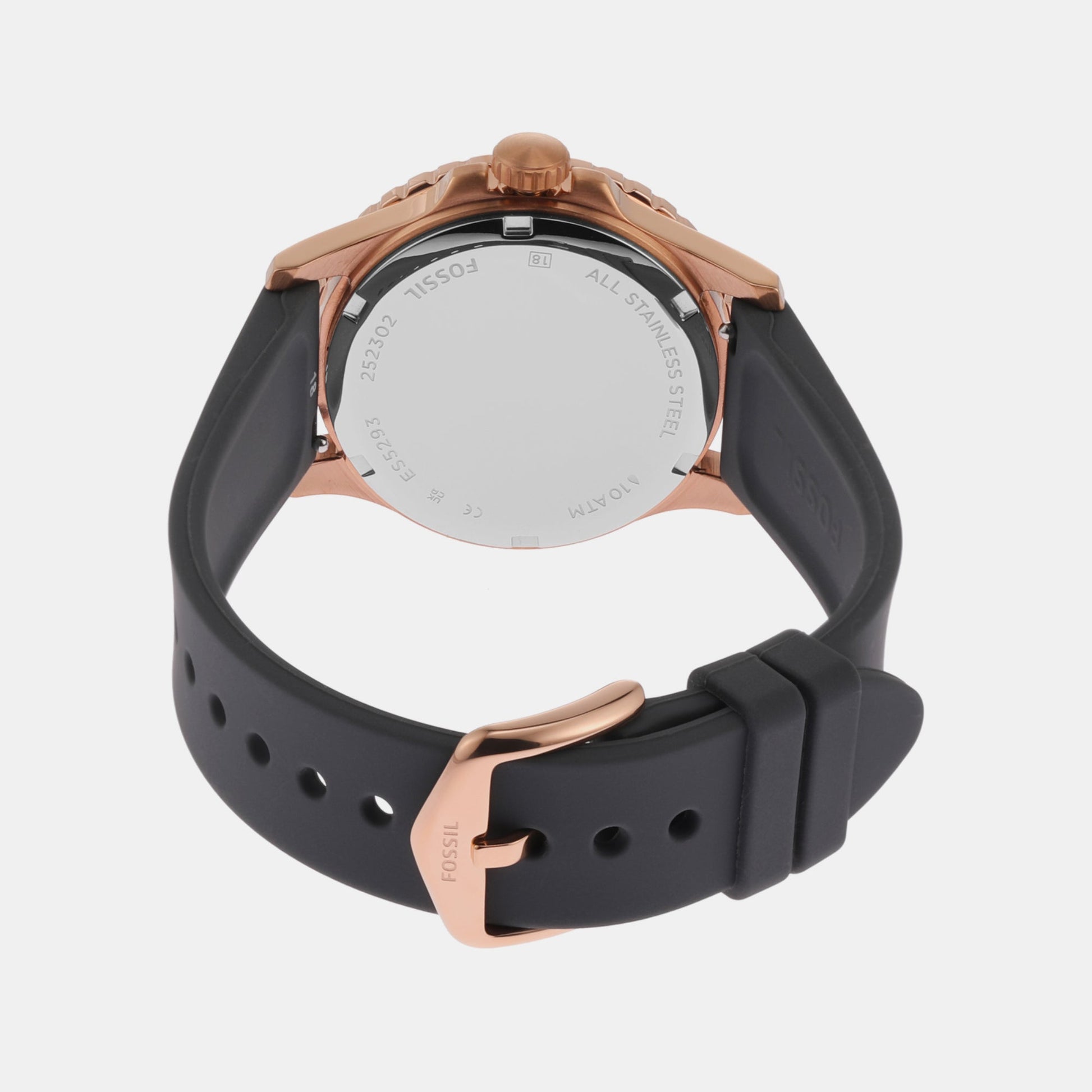 Fb-01 Women Quartz Grey Dial Analog Silicone Watch ES5293