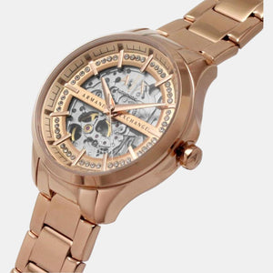 Hampton Women Automatic Rose Gold Dial Analog Stainless Steel Watch AX5262