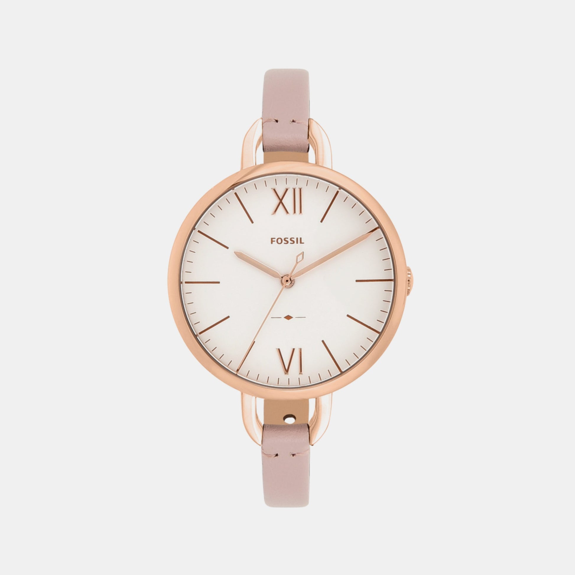Annette Women Quartz Silver Dial Analog Leather Watch ES4356