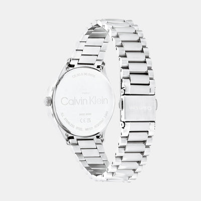 Ck Iconic Unisex Quartz Silver Dial Analog Stainless Steel Watch 25200168