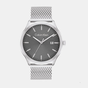 Define Men Quartz Grey Dial Analog Mesh Watch 25200352