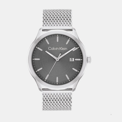 Define Men Quartz Grey Dial Analog Mesh Watch 25200352