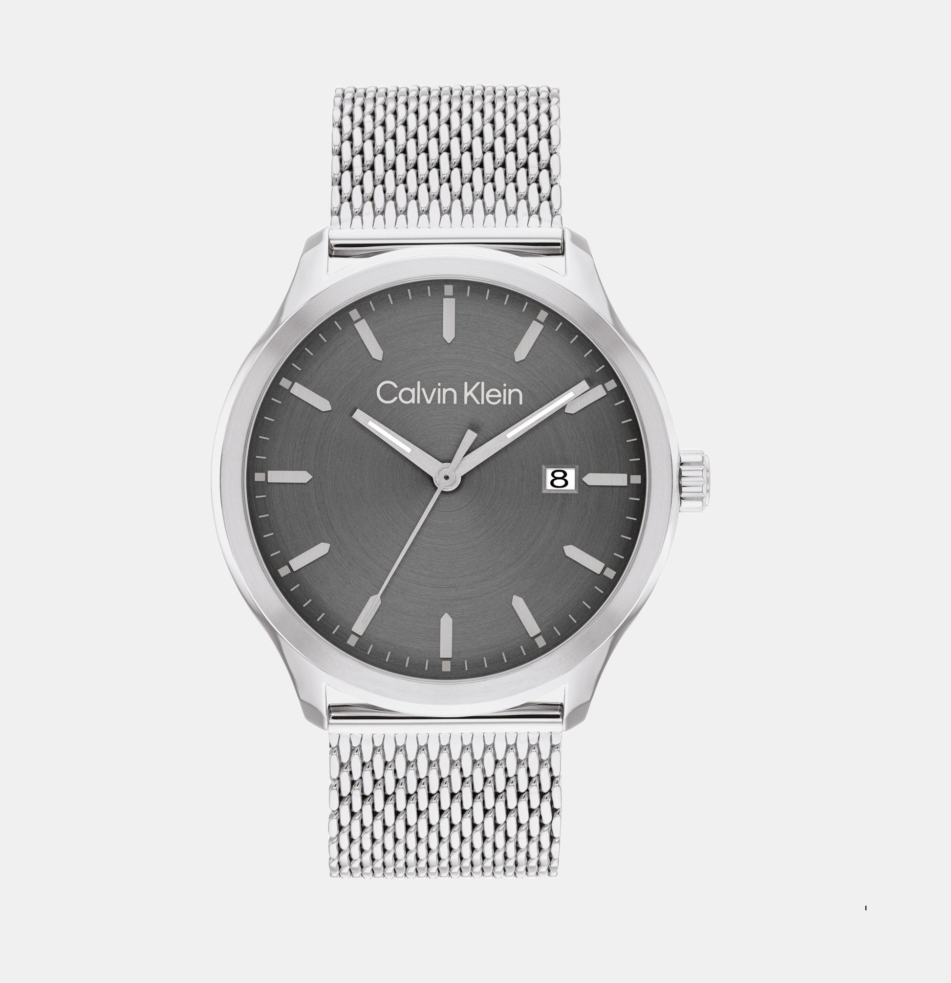Define Men Quartz Grey Dial Analog Mesh Watch 25200352