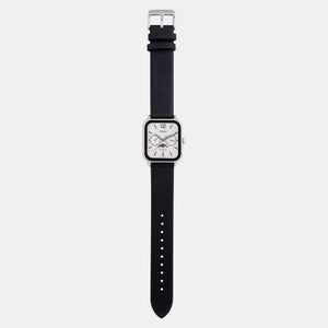 Enticer Men Quartz White Dial Chronograph Leather Watch A2186