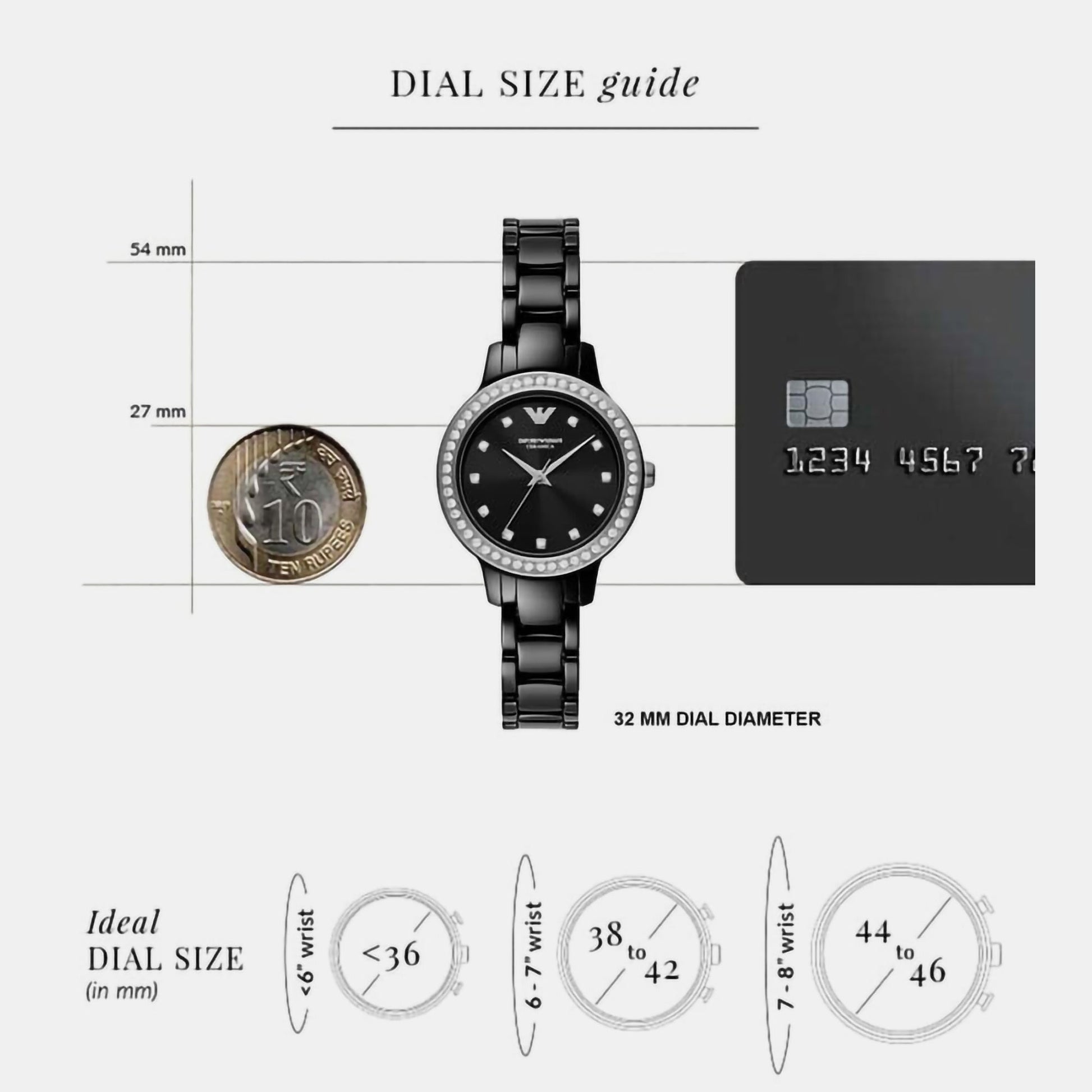Cleo Women Quartz Black Dial Analog Ceramic Watch AR70008