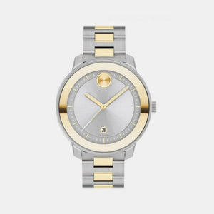 Bold Women Quartz Silver Dial Analog Stainless Steel Watch 3600749