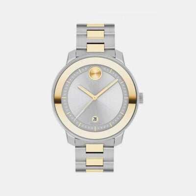 Bold Women Quartz Silver Dial Analog Stainless Steel Watch 3600749