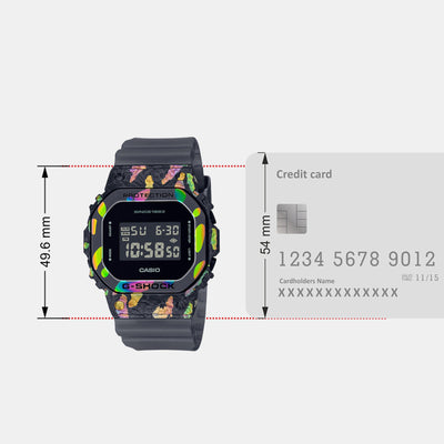 G-Shock Men Quartz Black Dial Digital Resin Watch G1348