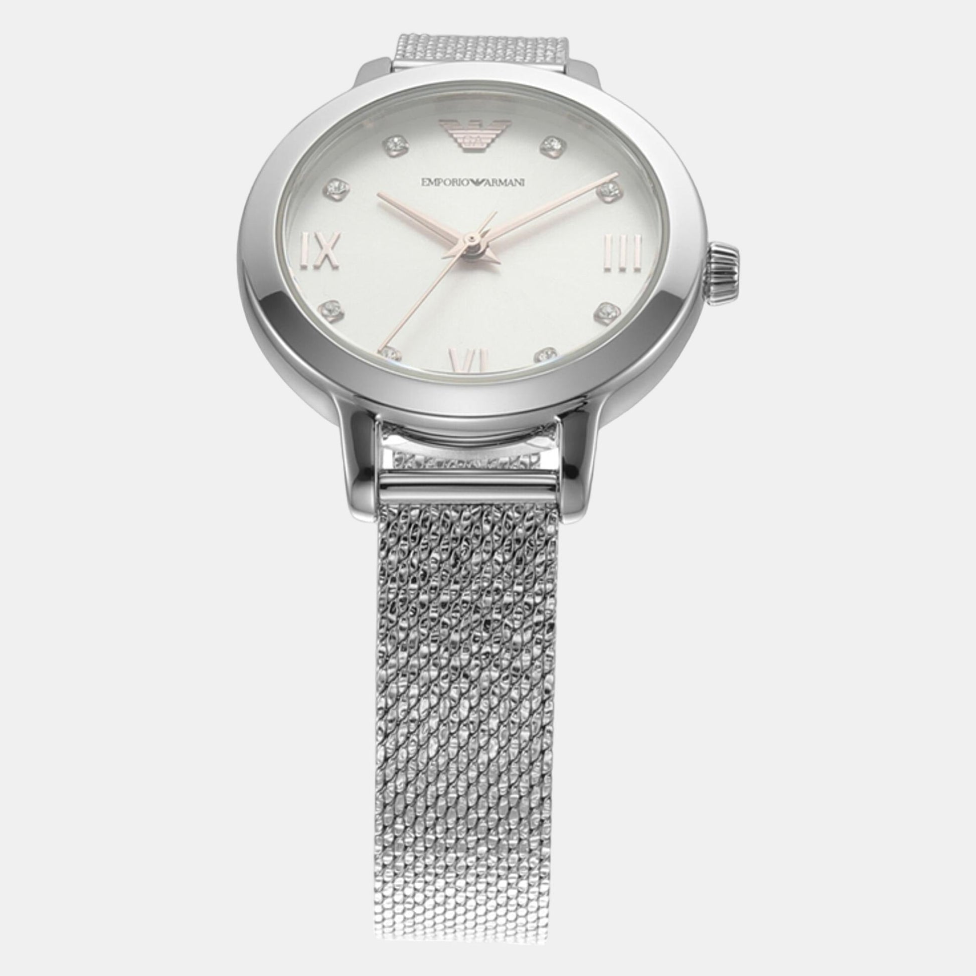 Helios (Cleo) Women Quartz White Dial Analog Stainless Steel Watch AR80065SET