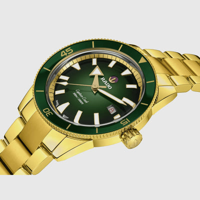 Captain Cook Men Automatic Green Dial Analog Stainless Steel Watch R32136323