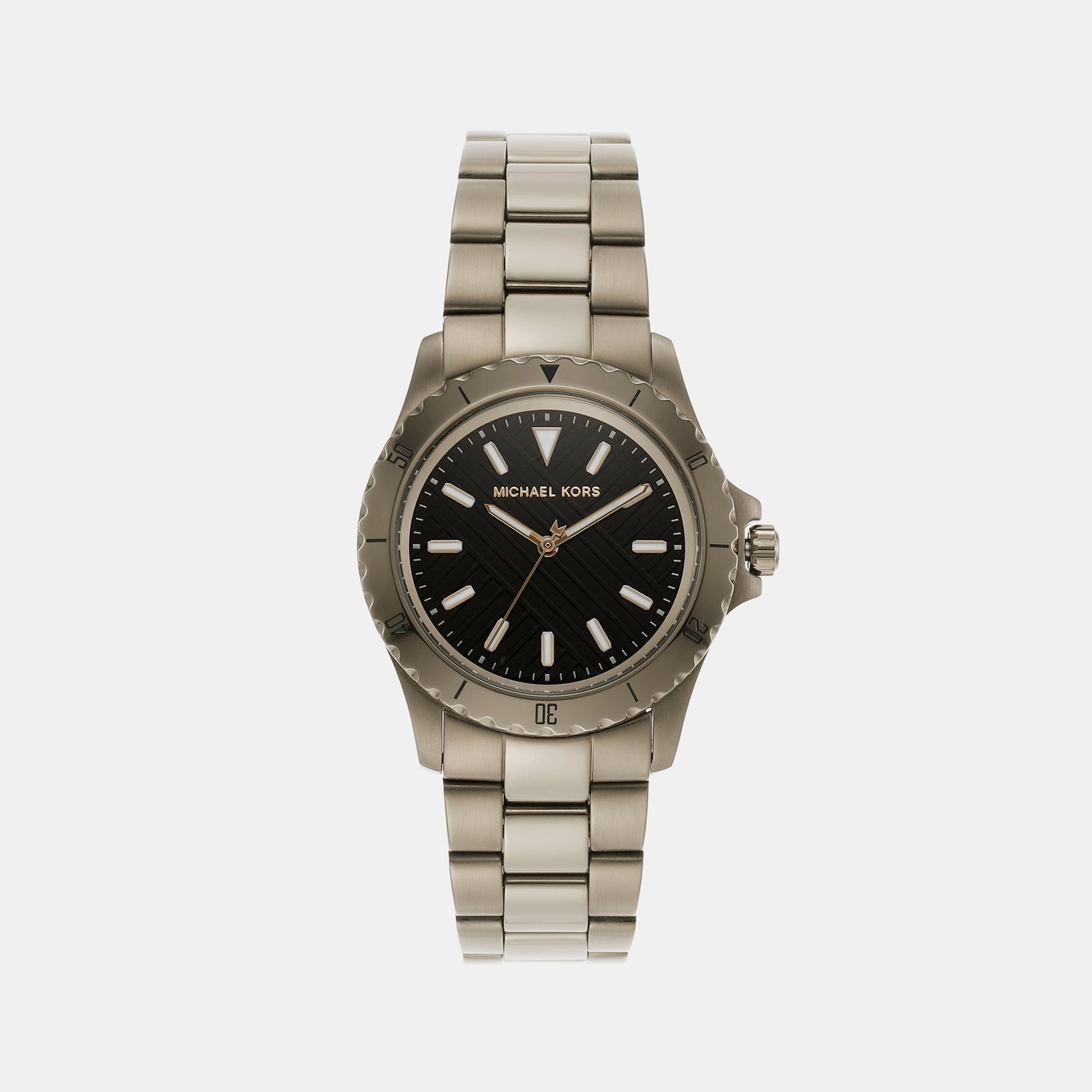 Everest Men Quartz Black Dial Analog Stainless Steel Watch MK9140
