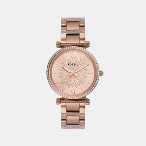 Carlie Women Quartz Rose Gold Dial Analog Stainless Steel Watch ES5317