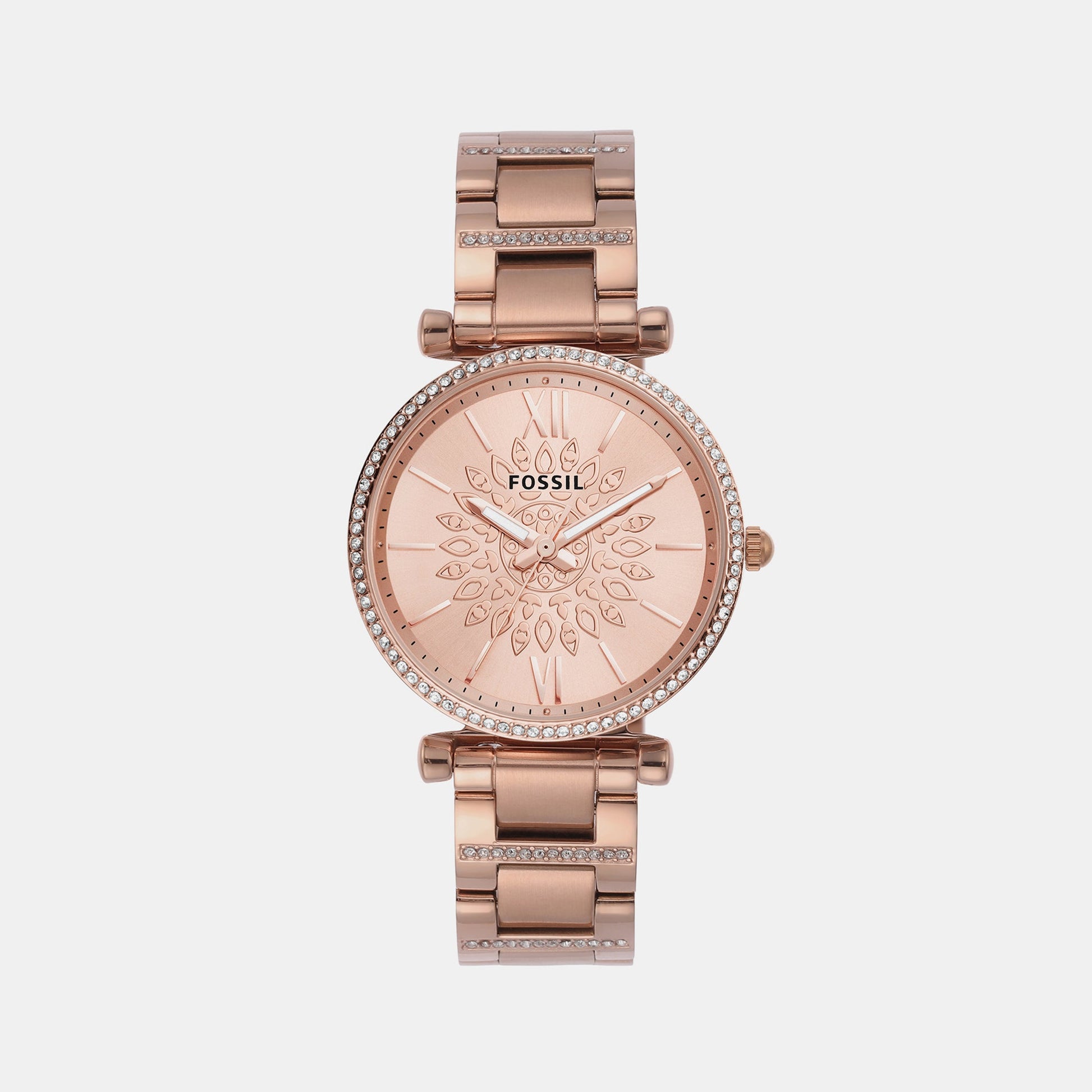 Carlie Women Quartz Rose Gold Dial Analog Stainless Steel Watch ES5317