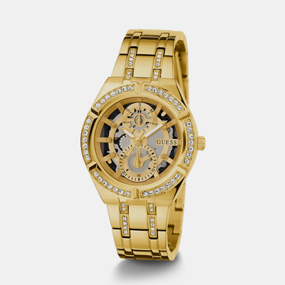 Allara Women Quartz Gold Dial Chronograph Stainless Steel Watch GW0604L2