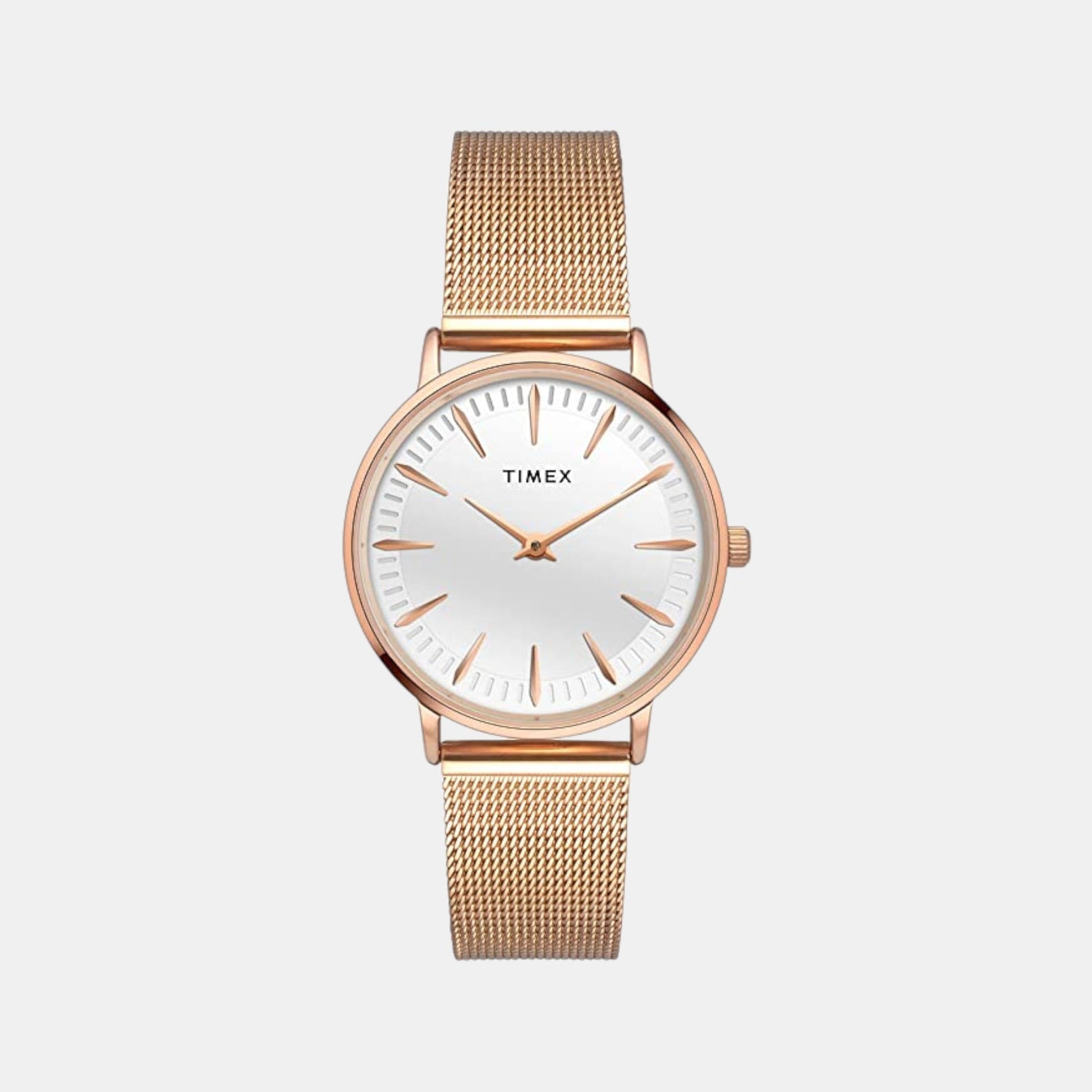 Fashion Women Quartz White Dial Analog Stainless Steel Watch TWEL15606