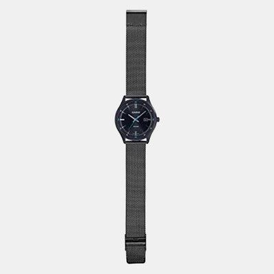 Enticer Men Quartz Black Dial Analog Stainless Steel Watch A2103